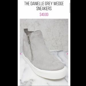 Grey wedge sneakers